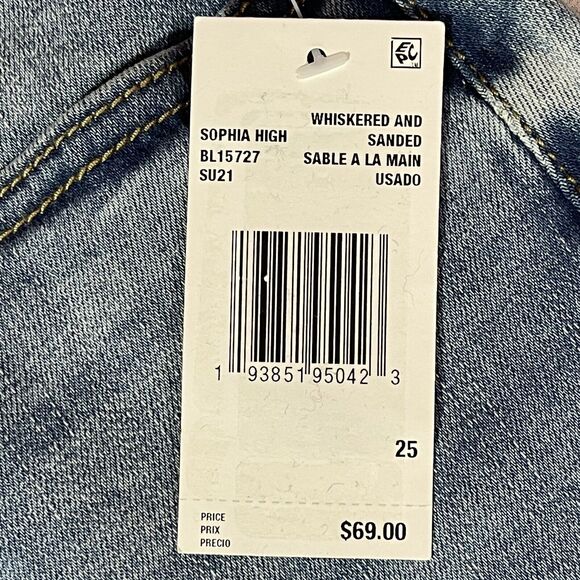 Buffalo David Bitton Sophia Skirt Womens 25 Blue High Rise Frayed Denim MSPR $69 - Picture 9 of 16